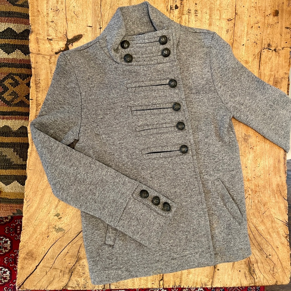 Zara Wool Fitted Military Jacket